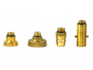 SET 4 ADAPTOARE ALIMENTARE GPL BUTELIE RULOTA W21,8X1 14 (DISH, ACME, BAIONETA, EUROCONECTOR) - Img 2