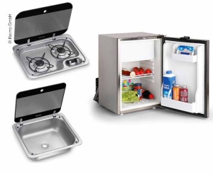 Set camper 40 E - aragaz, chiuveta si frigider incorporat