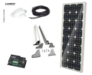 Set complet solar pentru camping format din panou fotovoltaic 2x200w ,baterie LifePo4 2x 100 Ah controler mppt 50 A si accesorii-Montaj inclus
