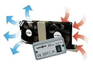 Ventilator electronic pentru frigider Vento (12V / 0.5A / 6W) Ventilator dublu pentru frigider VENTO ELECTRONIC cu panou de control