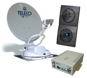 Antena satelit digitala cu panou de control de perete Flat Sat Easy 65cm