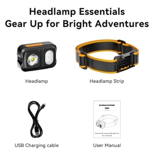 LANTERNA DE CAP FRONTALA CU LED REINCARCABILA, 550 LUMENI, MODEL SKYWOODS OHL550 - Img 10