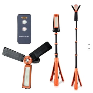 Lanterna/Proiector solar LED, stand tripod aluminiu extensibil 2.1 metri, RONIC CY300 - Img 6