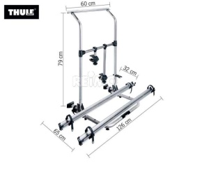 Suport spate din aluminiu Omni-Bike Sport G2 W150 Hobby Caravan pentru 2 biciclete - Img 2