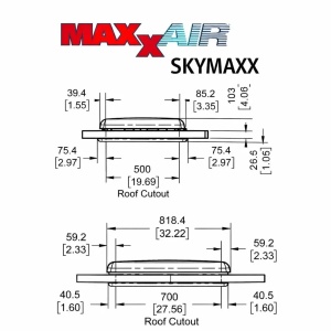 Trapa 50 x 70 Maxxair SkyMaxx LX Plus cu LED - Img 7