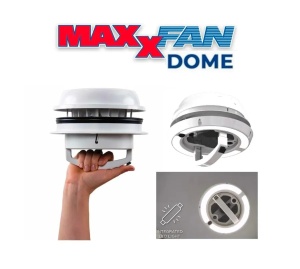 Ventilator 12 V cu LED MaxxFan Dome Plus – capac alb - Img 4