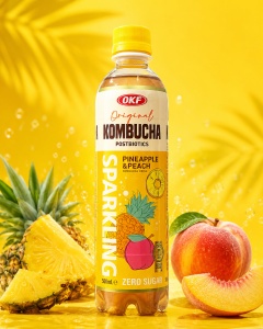 SGR Kombucha pineapple peach sparkling 500ml OKF