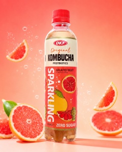 SGR Kombucha grapefruit sparkling 500ml OKF