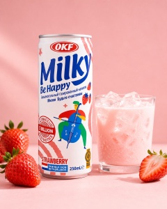 Drink Milky Strawberry 250ml OKF