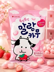 Caramel cu gust de capsun 79g Lotte