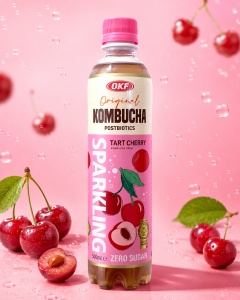 SGR Kombucha tart cherry sparkling 500ml OKF