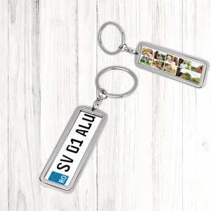 Breloc Personalizat Metalic Double Side cu Poză pe Ambele Fețe – Cadou Unic, Elegant și Rezistent