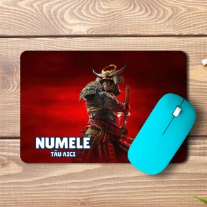 Mouse pad Yasuke Assassins Creed Shadows Wallpaper personalizat cu numele - pad mouse anime 19x27 cm, 3mm, imprimare UV