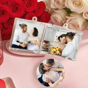 Mini album foto personalizat cu tag NFC – cadou cu amintiri și link video - Img 7