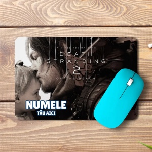 Mouse pad Death Stranding 2 On the Beach personalizat cu numele – pad mouse anime 19x27 cm, 3mm, imprimare UV