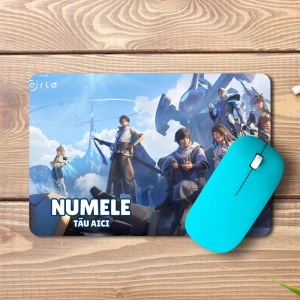 Mouse pad Honor of Kings World personalizat cu numele - pad mouse anime 19x27 cm, 3mm, imprimare UV