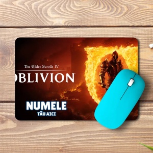 Mouse pad The Elder Scrolls IV personalizat cu numele - pad mouse anime 19x27 cm, 3mm, imprimare UV