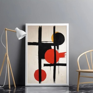 Tablou abstract modern în nuanțe calde pentru interior