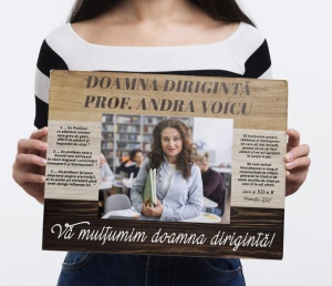 Tablou personalizat pentru dirigintă cu poză și mesaj – cadou emoționant absolvire clasă