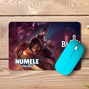 Mouse pad Blades of Fire personalizat cu numele – pad mouse anime 19x27 cm, 3mm, imprimare UV