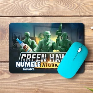 Mouse pad Green Hawk Platoon personalizat cu numele - pad mouse anime 19x27 cm, 3mm, imprimare UV