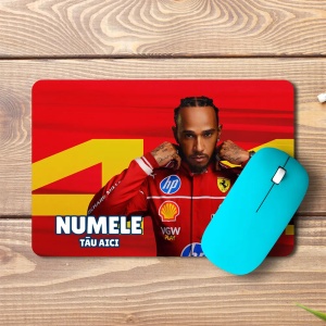 Mouse pad Lewis Hamilton personalizat cu numele - pad mouse anime 19x27 cm, 3mm, imprimare UV