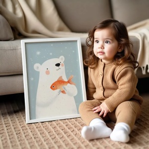 Tablou cu Ilustratii grafice - model Ursuleț 05