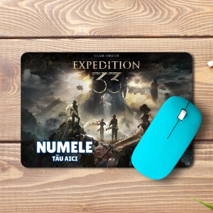 Mouse pad Clair Obscur Expedition 33 personalizat cu numele – pad mouse anime 19x27 cm, 3mm, imprimare UV