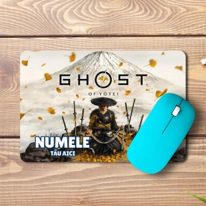 Mouse pad Ghost of Yotei personalizat cu numele - pad mouse anime 19x27 cm, 3mm, imprimare UV