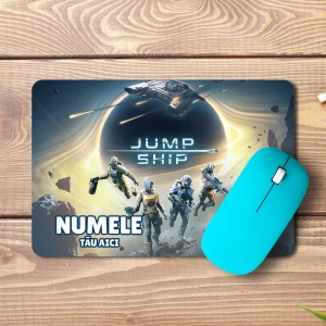 Mouse pad Jump Ship personalizat cu numele - pad mouse anime 19x27 cm, 3mm, imprimare UV