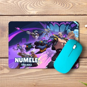 Mouse pad Overwatch 2 Wallpaper personalizat cu numele - pad mouse anime 19x27 cm, 3mm, imprimare UV