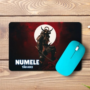 Mouse pad Yasuke personalizat cu nume – pad mouse anime gaming 19x27 cm, imprimare UV