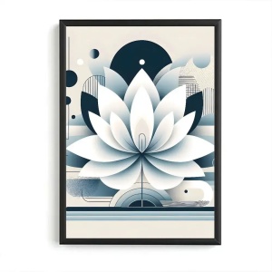 Tablou abstract floral în culori delicate pentru perete