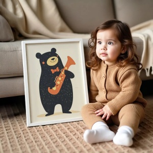 Tablou cu Ilustratii grafice - model Ursuleț 02