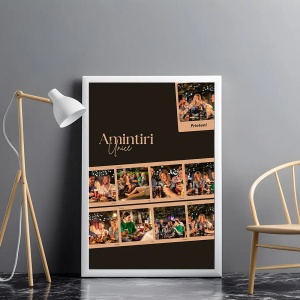 Tablou Personalizat „Amintiri Unice” cu Poză și Mesaj – Cadou Special pentru Familie, Cuplu sau Prieteni