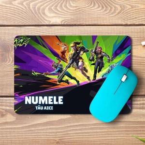Mouse pad FragPunk personalizat cu numele - pad mouse anime 19x27 cm, 3mm, imprimare UV