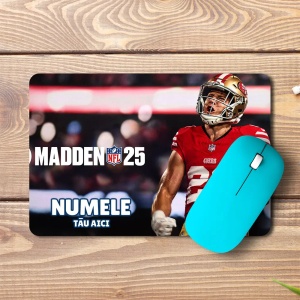 Mouse pad Madden NFL 25 personalizat cu numele - pad mouse anime 19x27 cm, 3mm, imprimare UV