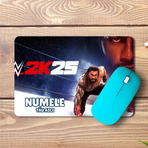 Mouse pad WWE 2K25 Wallpaper personalizat cu numele - pad mouse anime 19x27 cm, 3mm, imprimare