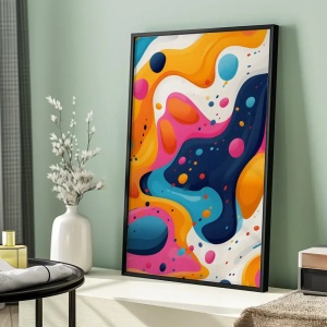 Tablou abstract pop art colorat pentru living modern