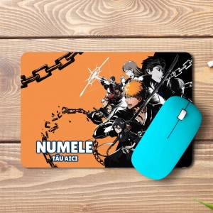 Mouse pad Bleach Rebirth of Souls personalizat cu numele – pad mouse anime 19x27 cm, 3mm, imprimare UV