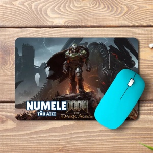 Mouse pad DOOM The Dark Ages personalizat cu numele – pad mouse anime 19x27 cm, 3mm, imprimare UV