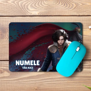 Mouse pad Lies of P Overture personalizat cu numele - pad mouse anime 19x27 cm, 3mm, imprimare UV