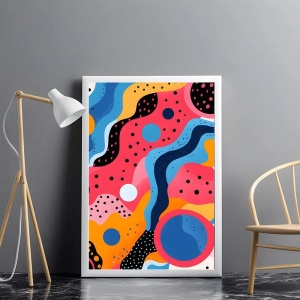 Tablou abstract pop art pe pânză pentru living