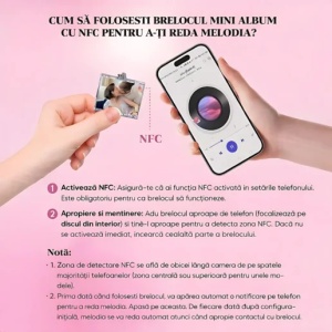 Mini album foto personalizat cu tag NFC – cadou cu amintiri și link video - Img 2