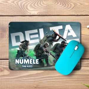 Mouse pad Delta Force Hawk Ops personalizat cu numele – pad mouse anime 19x27 cm, 3mm, imprimare UV