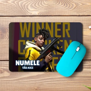 Mouse pad PUBG Blindspot personalizat cu numele - pad mouse anime 19x27 cm, 3mm, imprimare UV