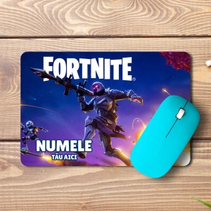 Mouse pad Fortnite OG personalizat cu numele - pad mouse anime 19x27 cm, 3mm, imprimare UV