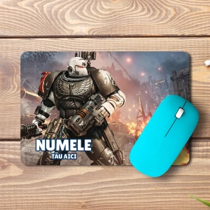 Mouse pad Raven Guard Space Marine 2 personalizat cu numele - pad mouse anime 19x27 cm, 3mm, imprimare UV