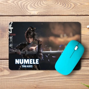 Mouse pad Wuchang Fallen Feathers Wallpaper personalizat cu numele - pad mouse anime 19x27 cm, 3mm, imprimare UV