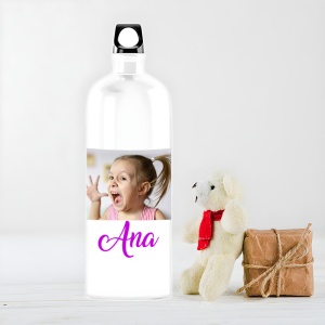 Sticlă de Apă Personalizată cu Nume sau Poză – Bidon Copii și Adulți, Cadou Unic, Rezistent și Practic